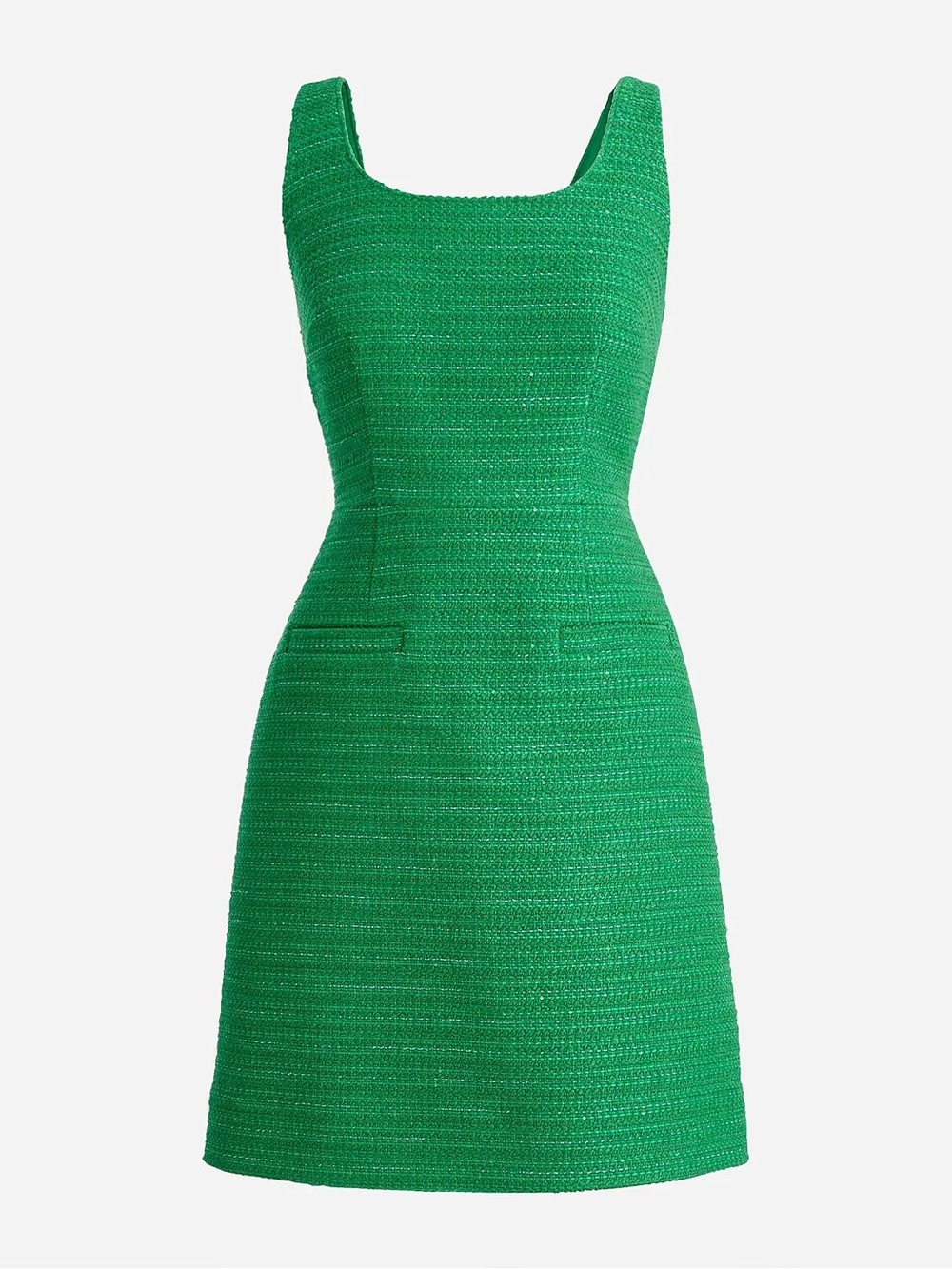 J.Crew Mini Sheath Dress in green Sequin Tweed size 10